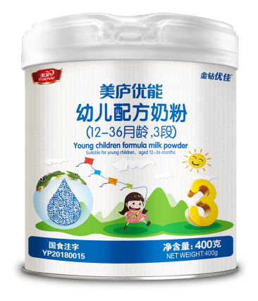 球速体育优能幼儿配方奶粉400克3段