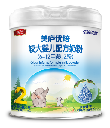 球速体育优培较大婴儿配方奶粉400克2段